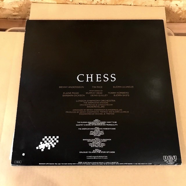 帯付LP2枚組■CHESS ミュージカル チェス■ロンドン・オリジナル・キャスト盤■RCA RPL-3044-45■ABBA■_画像2