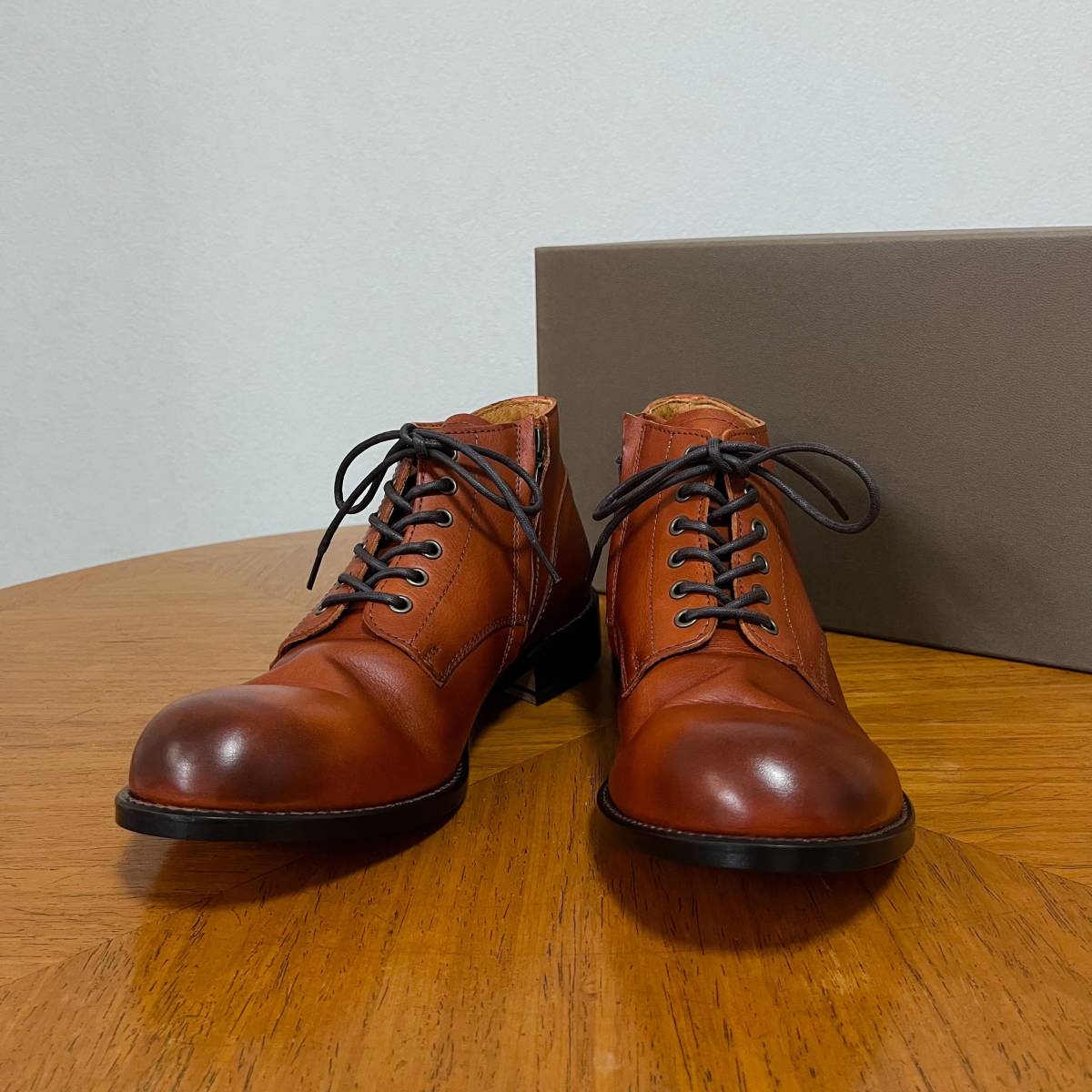 最安値で PADRONE パドローネ 新品 定番インジップ チャッカ―ブーツ 41