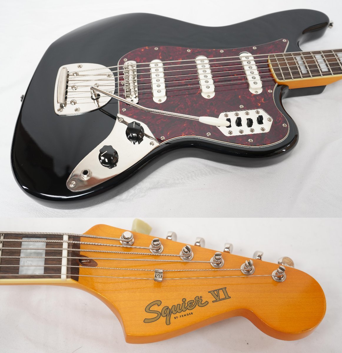 ★Squier by Fender★Squier Classic Vibe Jaguar Bass VI BLK 6弦 エレキベース 2020年製 美品★の画像3