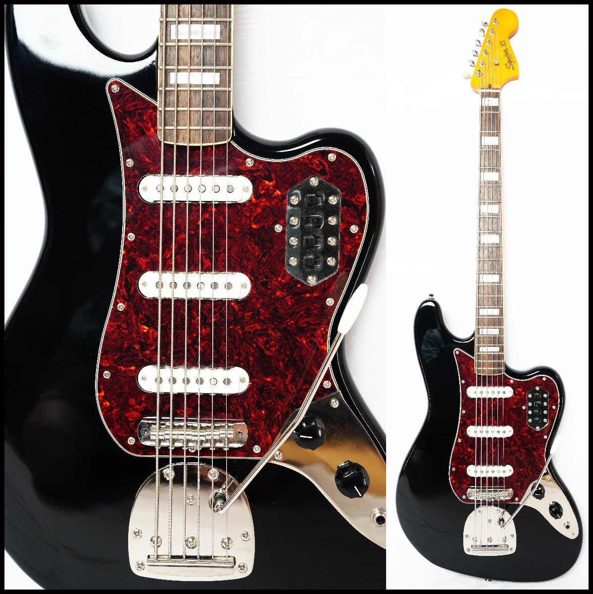 ★Squier by Fender★Squier Classic Vibe Jaguar Bass VI BLK 6弦 エレキベース 2020年製 美品★の画像1