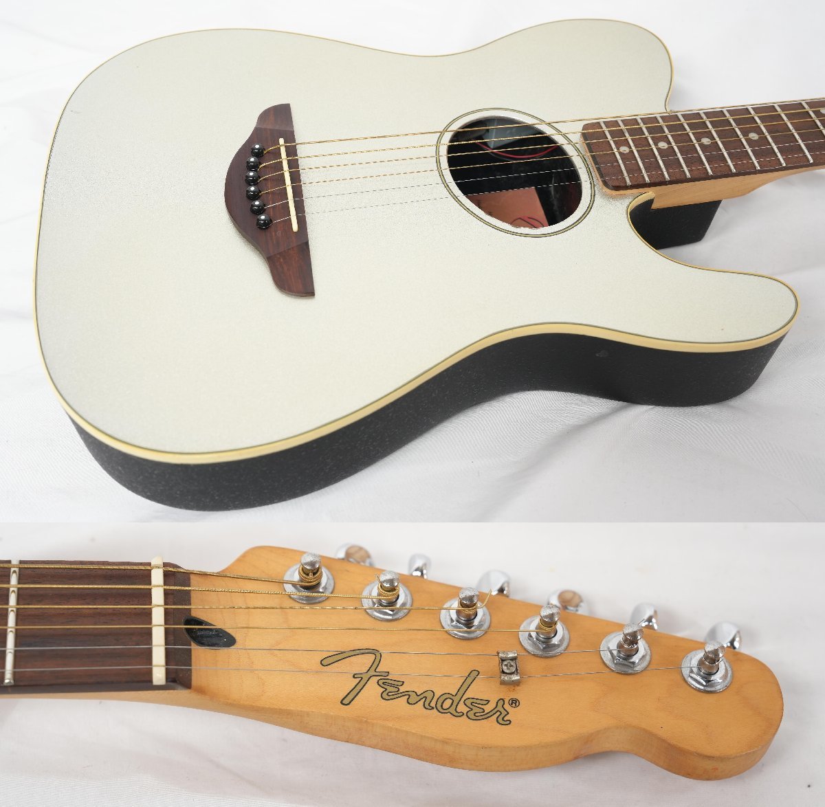 ☆Fender Acoustic☆TELECOUSTIC Silver Metallic テレキャスター型