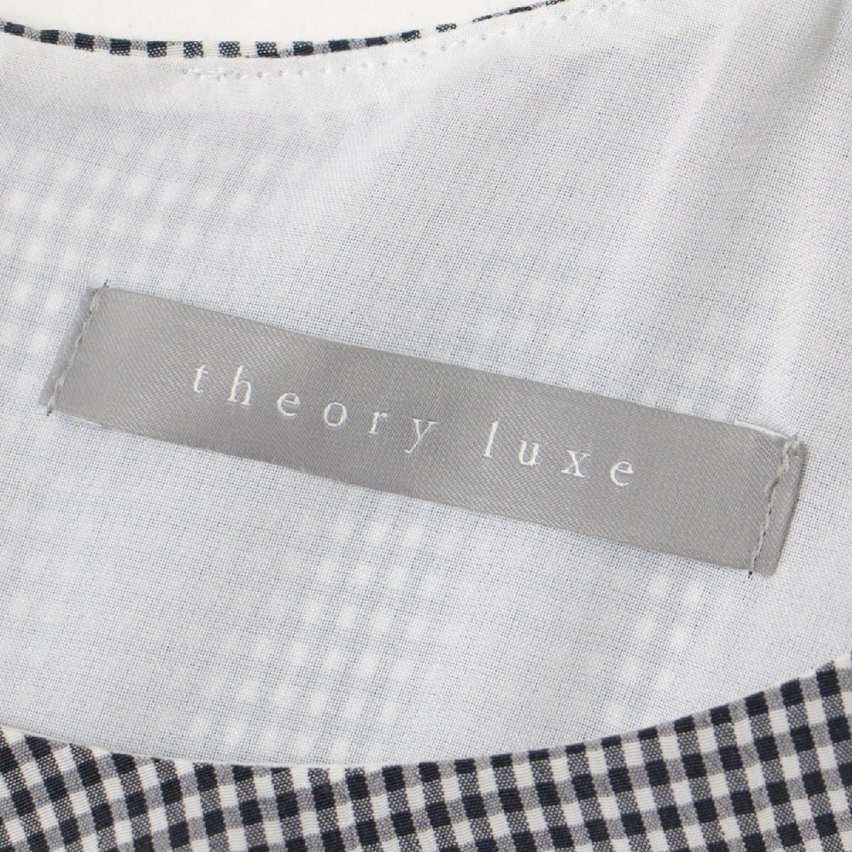  beautiful goods theory luxe theory ryuks One-piece long black white black white 38 M maxi height silver chewing gum check pattern spring summer made in Japan 
