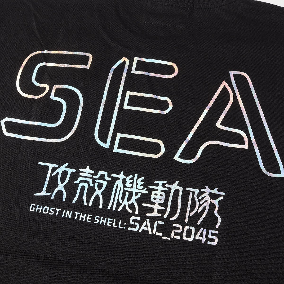 新品 WIND AND SEA ウィンダンシー Tシャツ 攻殻機動隊 SAC_2045 草薙素子&バトー クルーネックTシャツ 22AW ブラック 黒 L コラボ_画像5