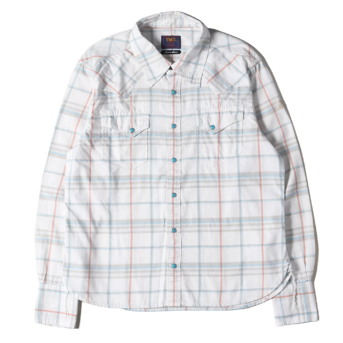 TMT ティーエムティー シャツ サイズ:L ウエスタンシャツ ツイル チェック THIN TWILL CLOTH CHECK SHIRTS 18SS トップス カジュアル