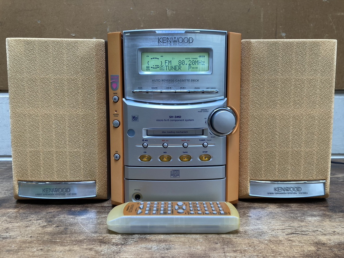 5-66】Kenwood マイクロコンポ SH-3MD MD/CD/カセットテープ/FM・AM