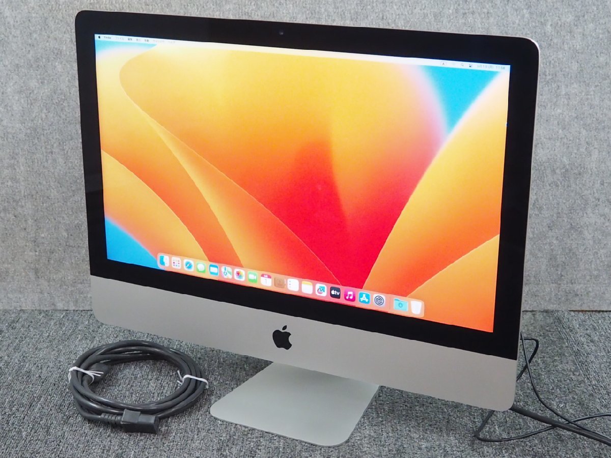 【 SALE 10000円スタート！】[M38] ☆ Apple iMac (21.5-inch, Late 2017)　Core i5 2.30GHz/8GB/1TB/Intel Iris Plus Graphics 640 1536MB_画像1