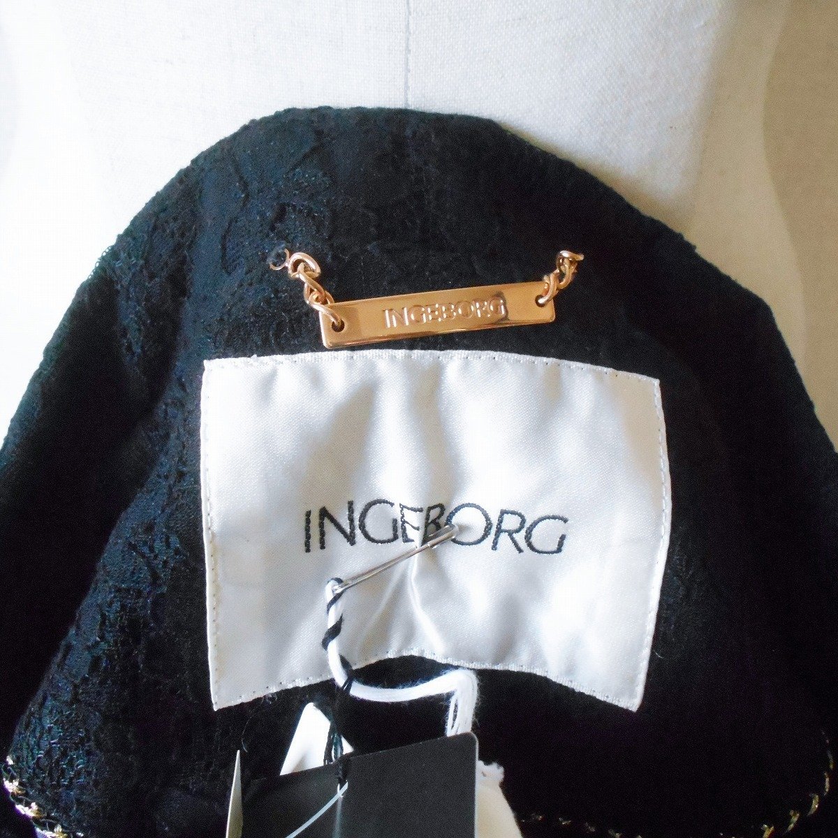  tag equipped 48300 jpy Ingeborg INGEBORG jacket lady's 9 gorgeous frill race unused 