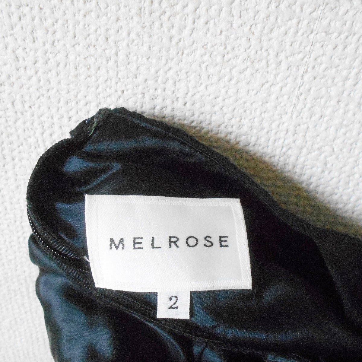 メルローズ MELROSE ワンピース 2 絹 シルク 100％ ブラック レディース 黒 夏_画像6