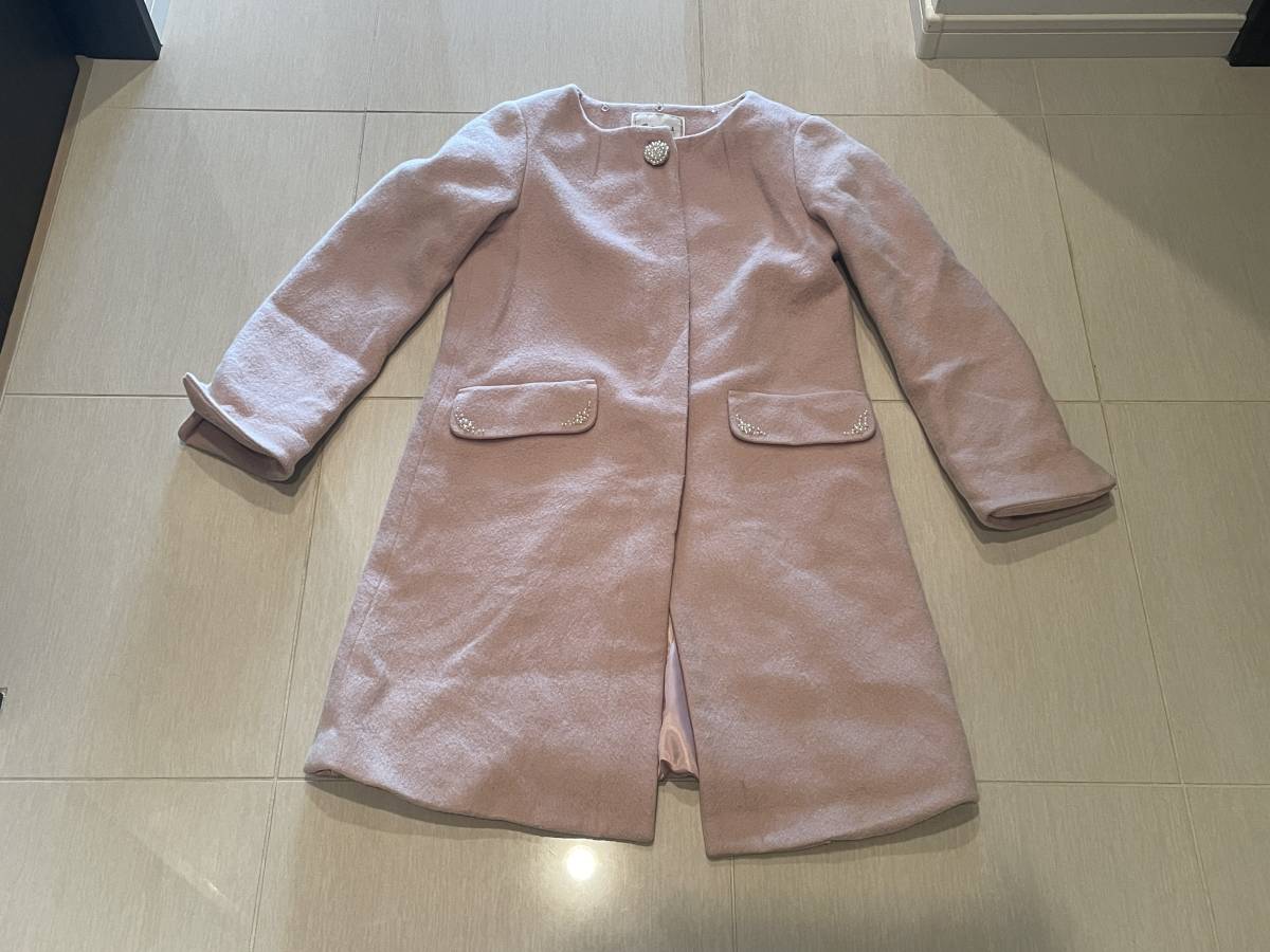 Couture brooch/クチュールブローチ ロングコート サイズe36 レディースコート ピンク レディース服_画像2
