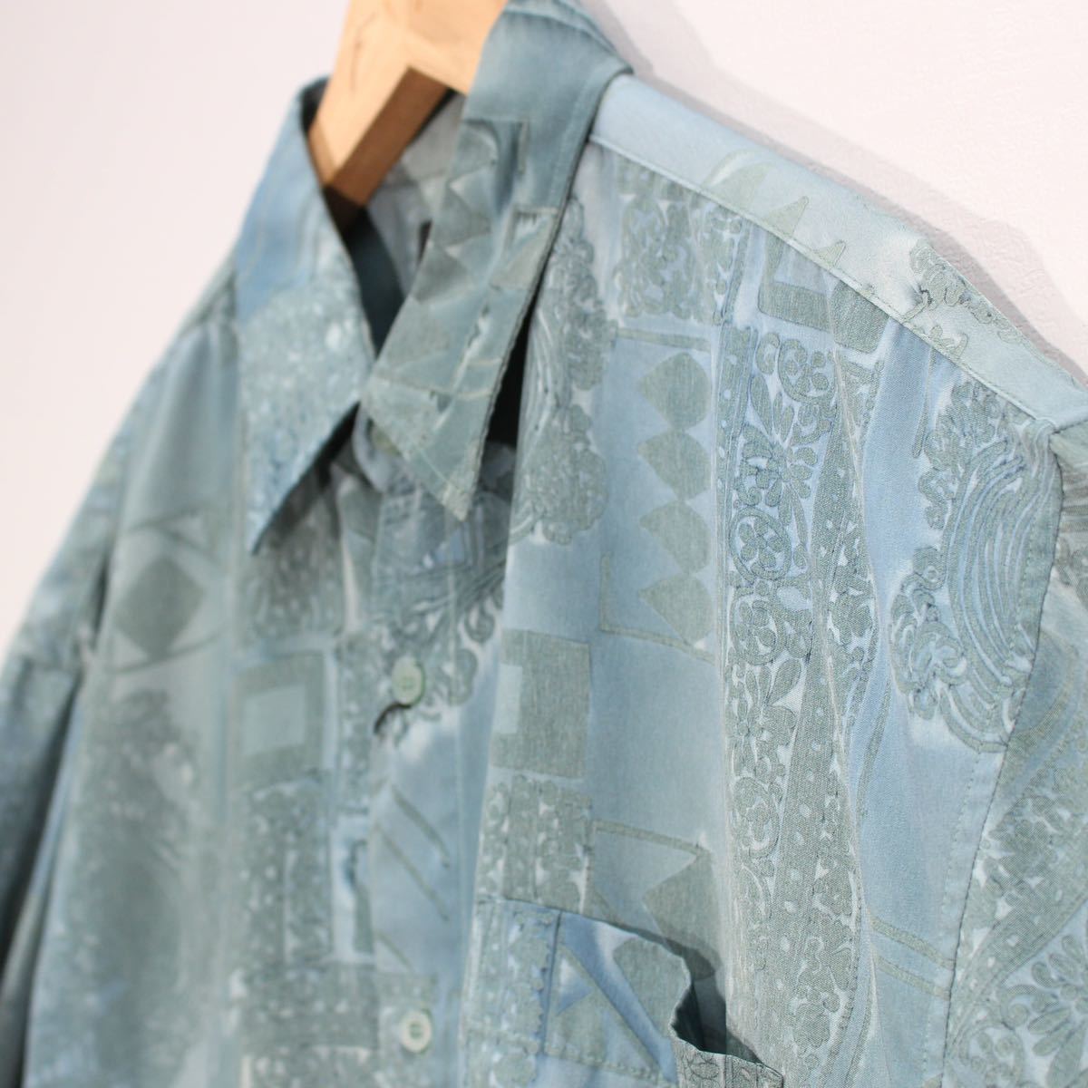 RETRO VINTAGE GENT'S PATTERNED DESIGN SHIRT/レトロ古着柄