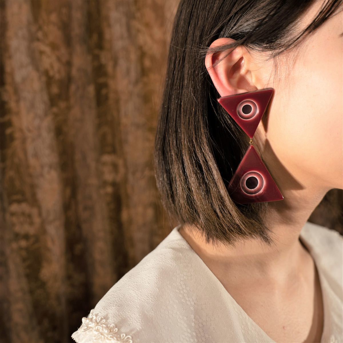 USA VINTAGE GEOMETORIC DESIGN SWING EAR CLIPS/アメリカ古着幾何学デザインぶらさがりイヤリング_画像8