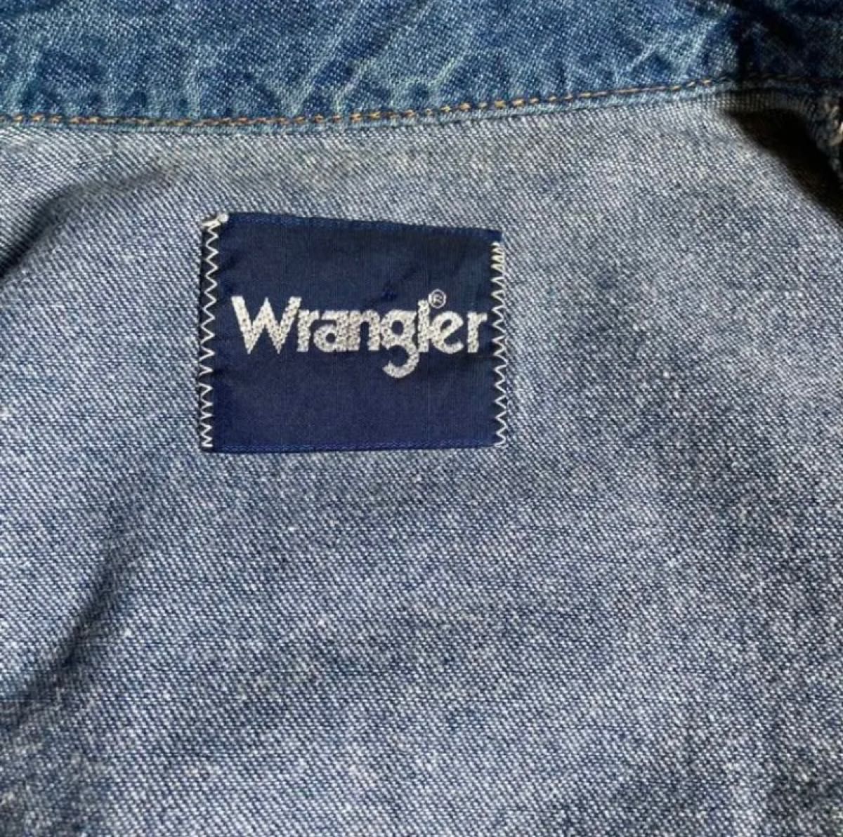 wrangler デニムシャツ ウエスタンシャツ ラングラー   ヴィンテージ 長袖シャツ