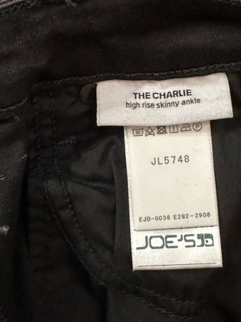 JOE'S EDWIN 24 THE CHARLIE 黒 Made in LA スキニーパンツ ストレッチ素材 high rise skinny ankle エドウィン 新品未使用品 送料無料_画像6