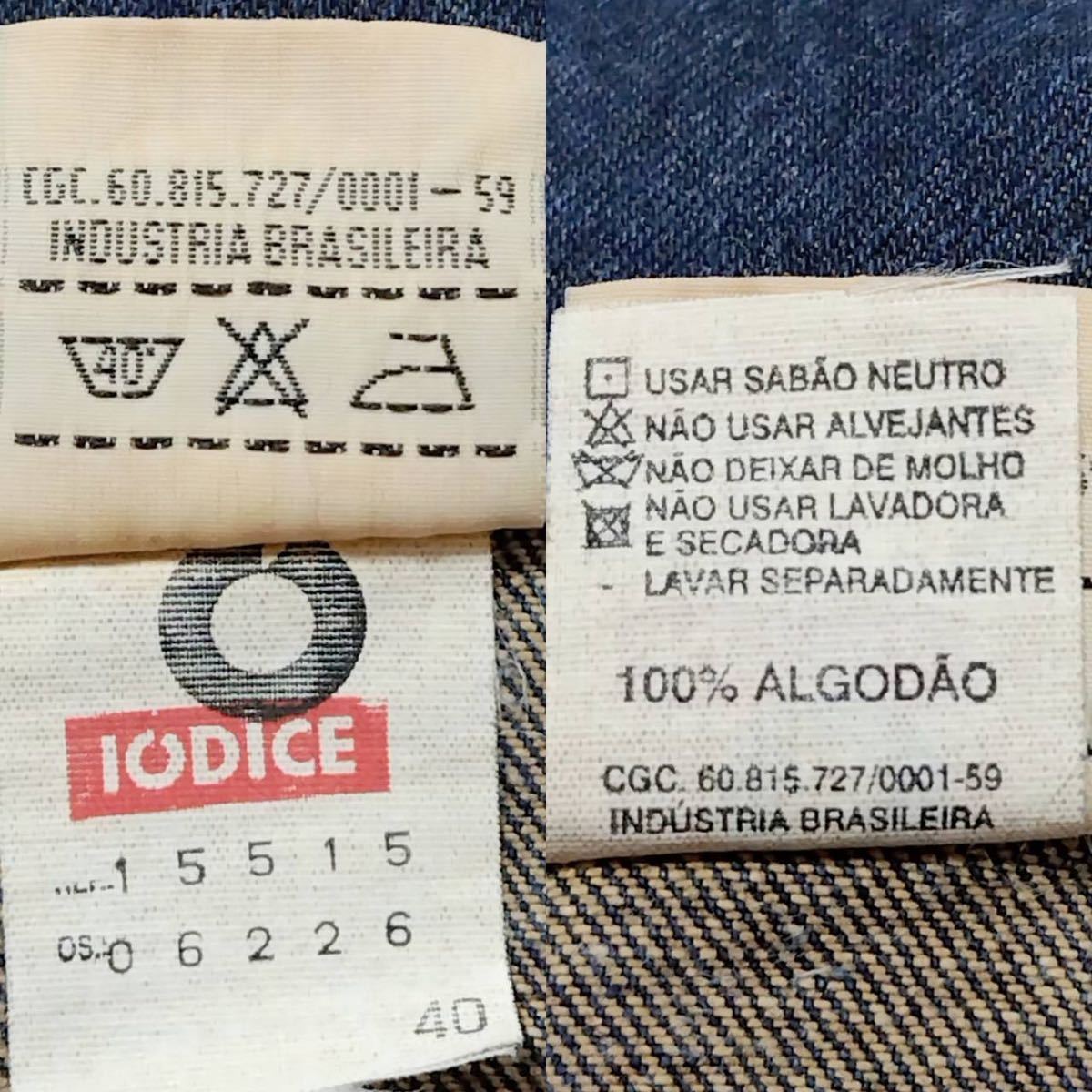 【美品】IODICE JEANS　ウエスト紐付き　裾刺繍　ベルボトム　デニムパンツ インディゴ L イオディーチェ ジーンズ フレア ワイド_画像10