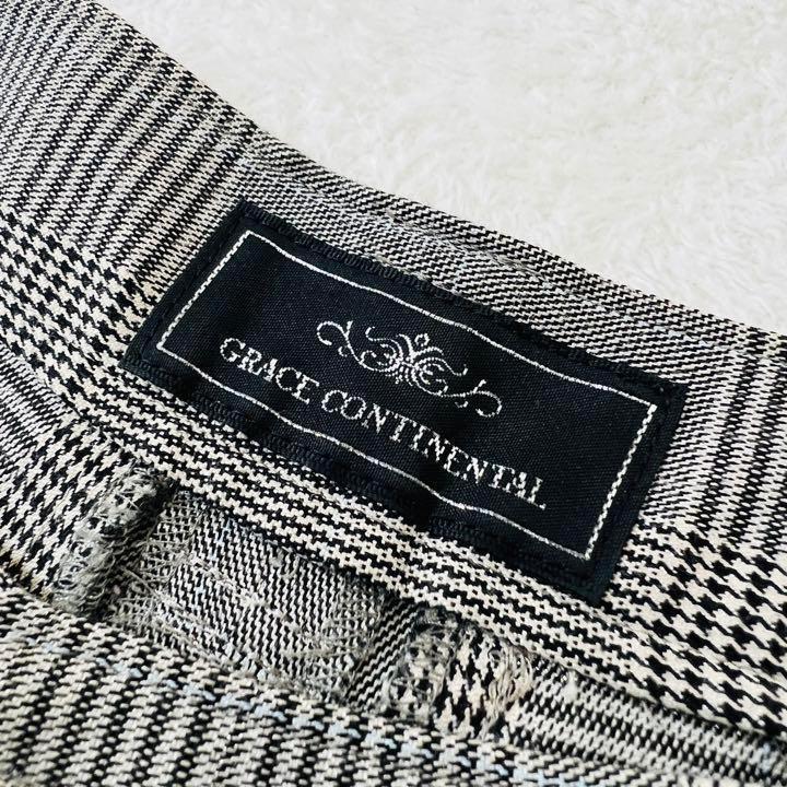 【美品】grace continental パンツレース チェック リボン 36　グレースコンチネンタル　S レディース　ショートパンツ　可愛い　オシャレ_画像10