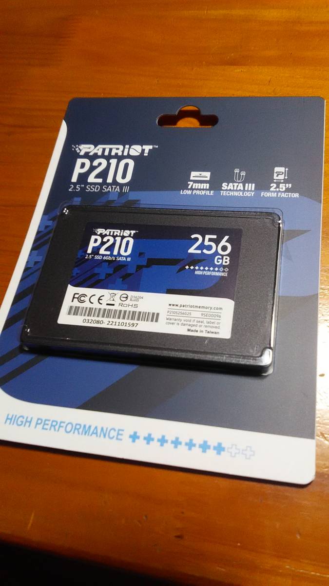 ハードディスク HDD を 256GB SSD (パトリオット Patriot P210 SATA 2.5インチ) に 換装作業一式 Windows/MacBook お返しの送料無料！