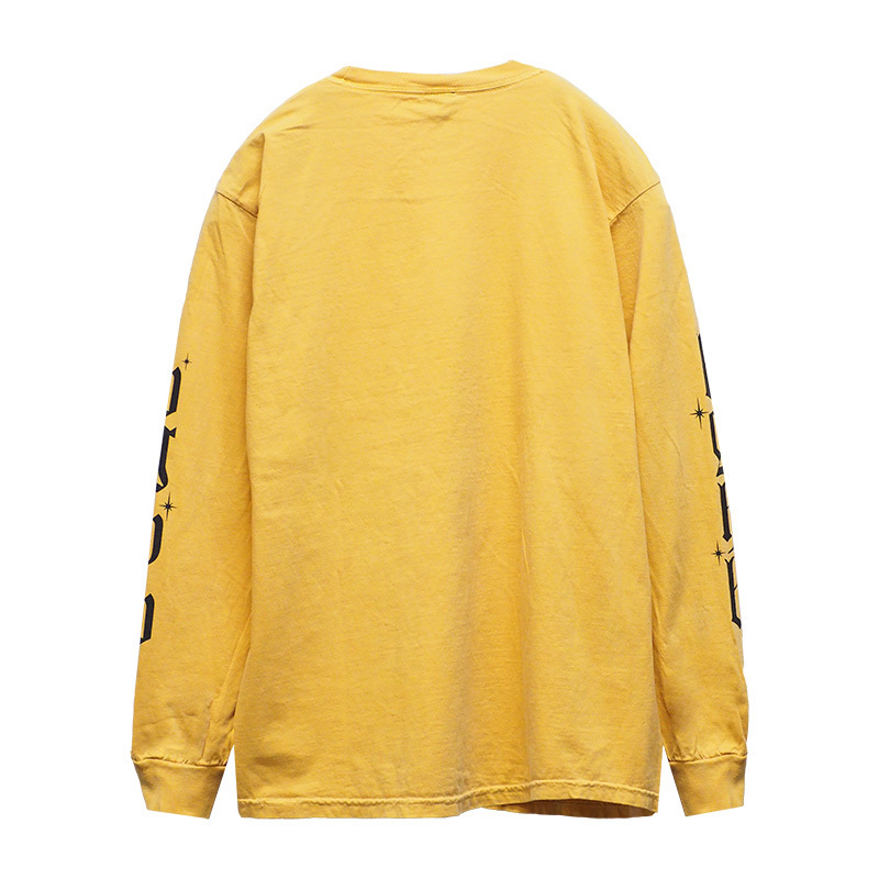 バガーチ BAGARCH ヴィンテージローズロングスリーブＴシャツ ストリート ヒップホップ BH-1506 VINTAGE ROSE-LTS MUSTARD L_画像2