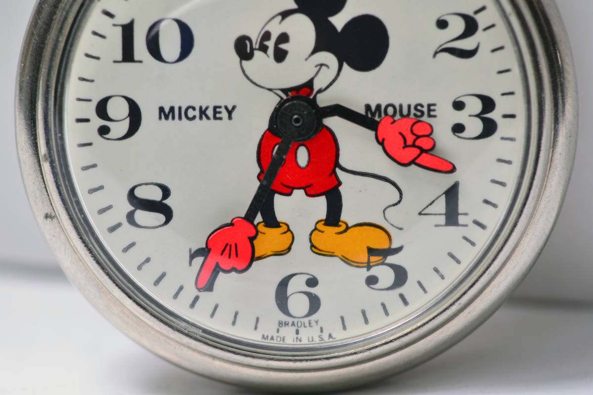  ценный * BRADLEY * пирог I * Mickey Mouse ручной завод карманные часы 