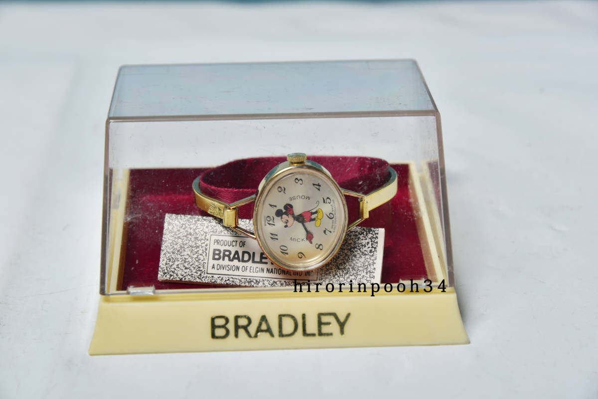  быстрое решение прекрасный товар BRADLEY Mickey Mouse ручной завод часы SWISSb Lad Ray 
