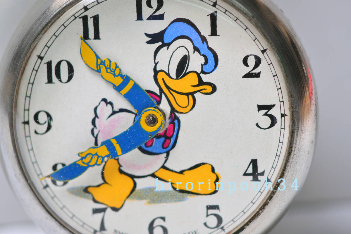  Vintage супер ценный Дональд * Duck часы (PW) SWISS Disney OH settled 