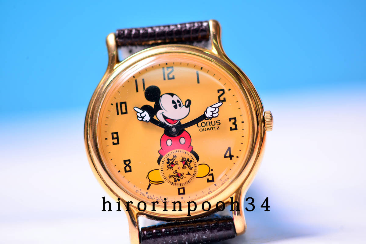  быстрое решение Disney пирог I Mickey Mouse 60 годовщина кварц наручные часы LORUS SEIKO