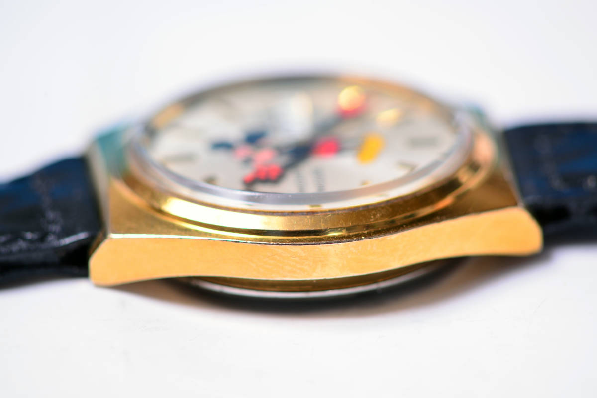  быстрое решение ценный ELGIN Mickey Mouse кварц наручные часы календарь есть Elgin Disney 