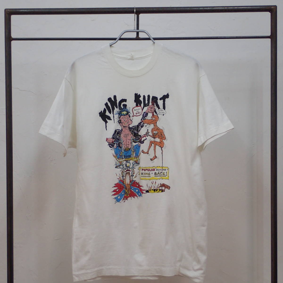 ■ 90s King Kurt Vintage T-shirt ■ キングカート ヴィンテージ Tシャツ 当時物 本物 バンドT ロックT psychobilly サイコビリー_画像2