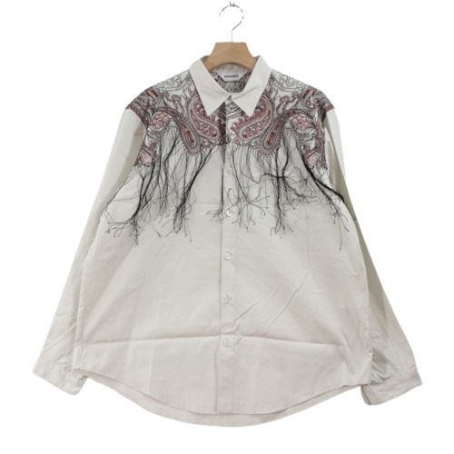 割引購入 DIGAWEL ディガウェル 22AW Shirt (generic)3 paisley embroidery シャツ 1 グレー Sサイズ
