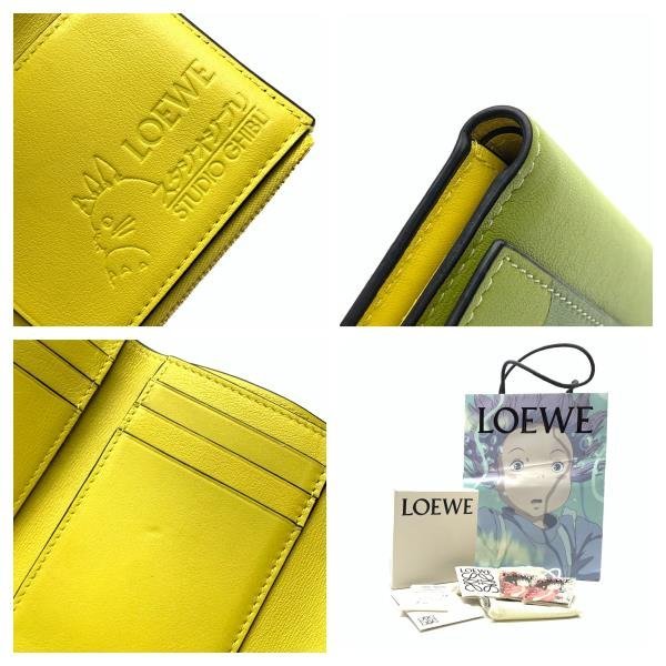 LOEWE ロエベ バーティカルウォレット スモール ジブリ コラボ オオトリさま 千と千尋 三つ折り クラシックカーフレザー 管理RY23002313_画像9