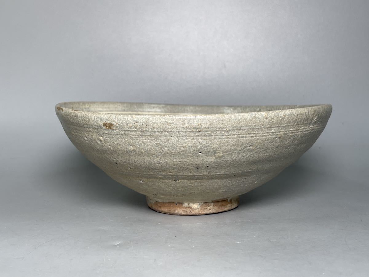 李朝時代古三島菓子鉢 茶道具 朝鮮古美術 茶碗 サイズ約18.4×h7cm 古玩