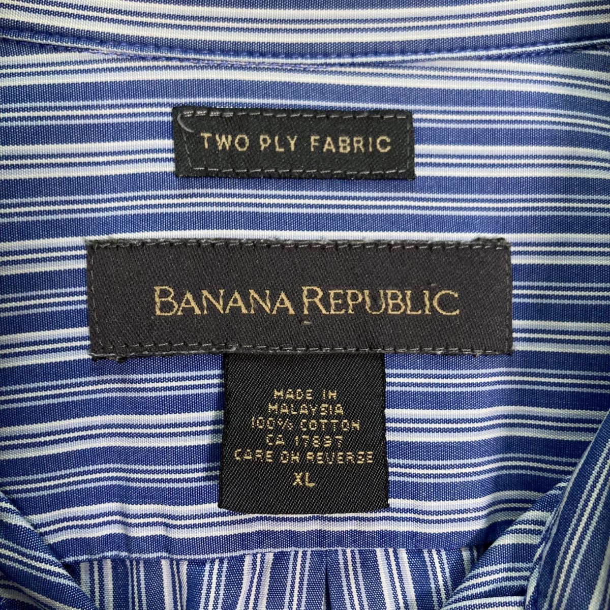 【希少】90s オールド BANANA REPUBLIC 長袖 ストライプシャツ