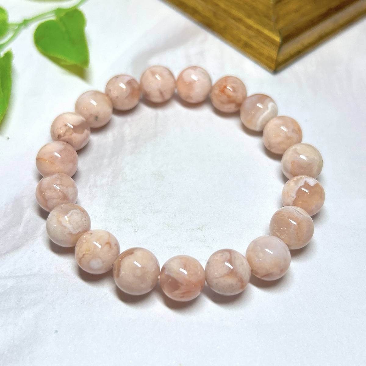 【E5444】A桜アゲート＊10㎜＊ブレスレット＊Cherry blossom agate