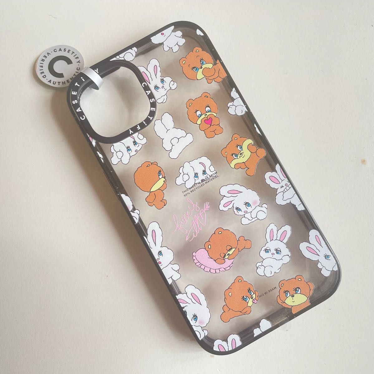 casetify AirTag ホルダー Shy Bunny by foxy illustrations casetify AirTag ホルダー Shy Bunny by foxy illustrations