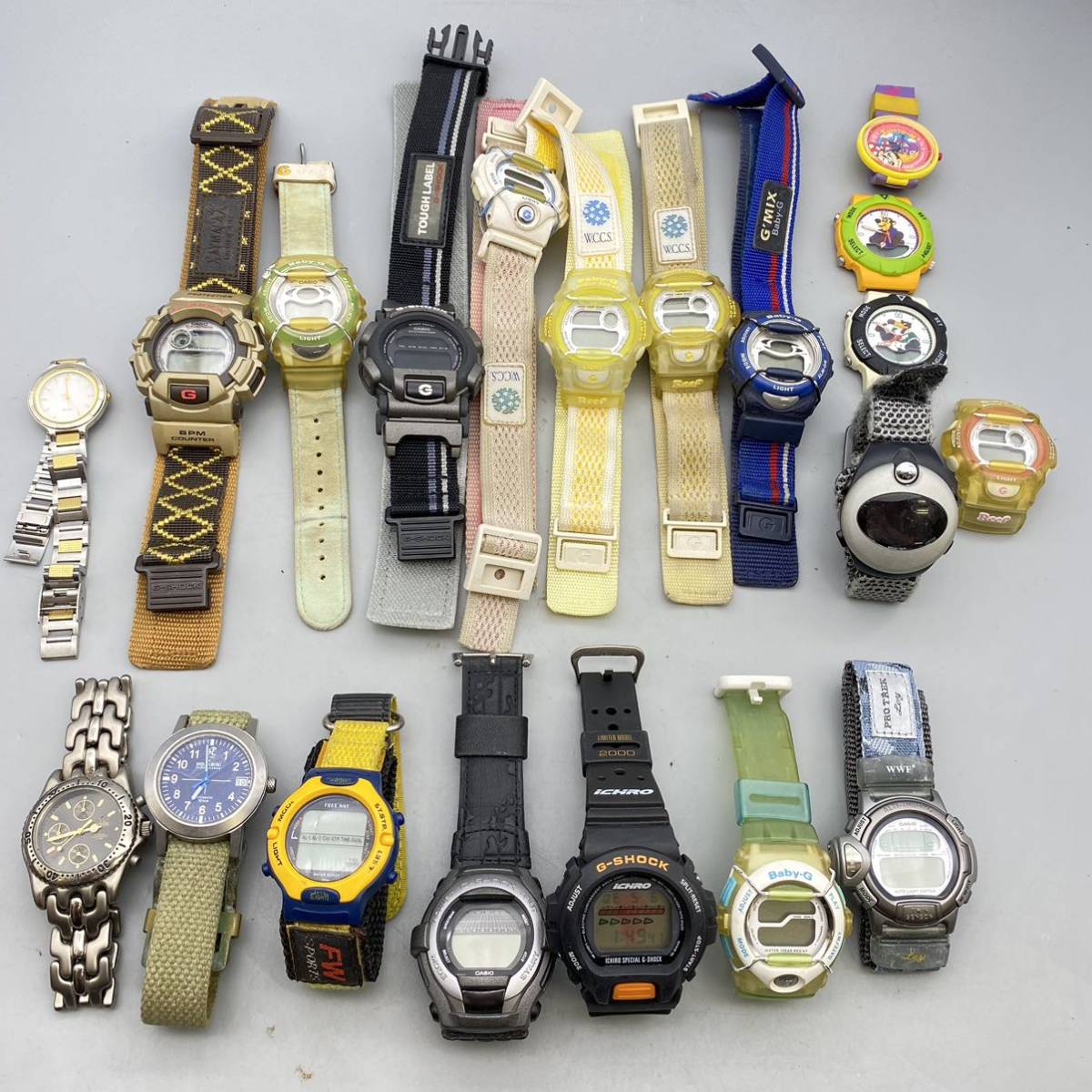 腕時計 G-shock ジーショック BaBy-g ベビージー CASIO カシオ ジャンク 一部 稼働品 おまとめ 現状 CASIO baby-G カシオ ジャンク