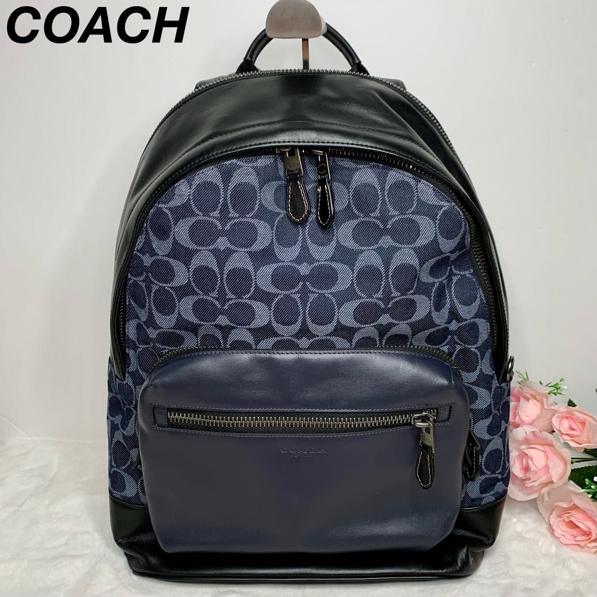 ショップ 美品 COACH チャーリー シグネチャー ロゴ バックパック