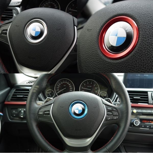 BMW ステアリング エンブレム リング ブルー 1シリーズ/3シリーズ/4シリーズ/5シリーズ/7シリーズ/X1/X3/X5/X6/M3/M4/M5_画像7