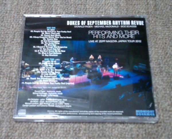 輸入盤2CD：DUKES OF SEPTEMBER RHYTHM REVUE/DONALD FAGEN/MICHAEL MCDONALD/BOZ SCAGGS/PERFORMING THEIR HITS AND MORE/NAGOYA 2012_画像2