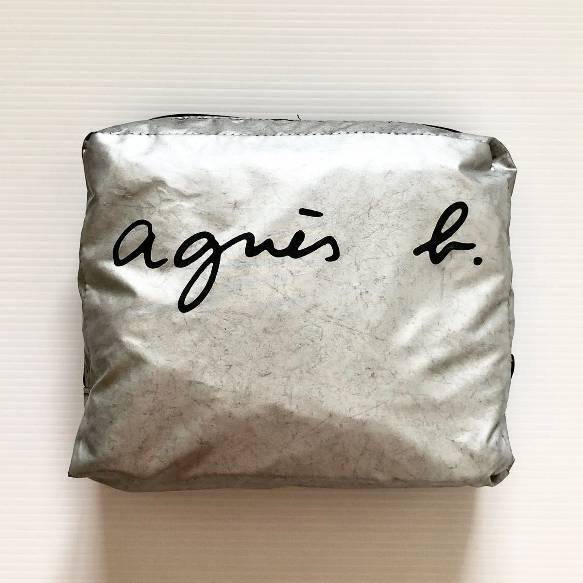 agnes b. VOYAGE アニエスベー ボヤージュ　超軽量ボストンバッグ　コンパクト折りたたみ収納　大きいサイズ　黒