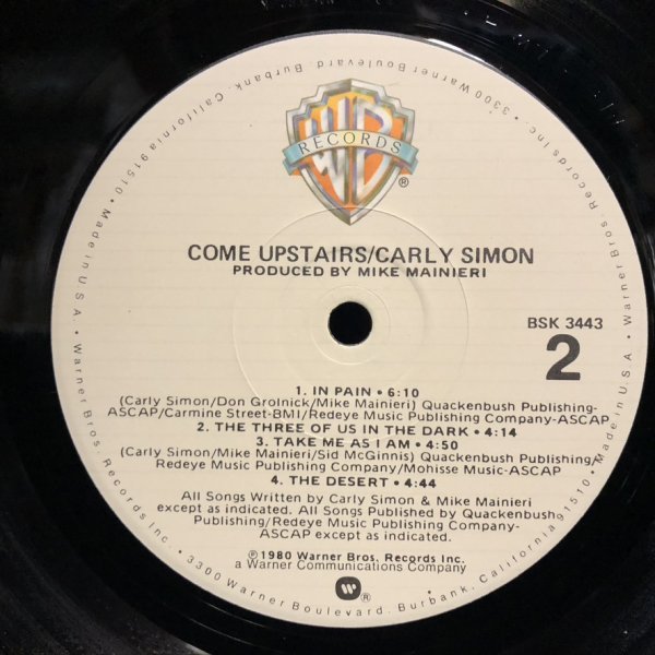 ☆【 '80 US orig】LP★Carly Simon - Come Upstairs☆洗浄済み☆_画像5