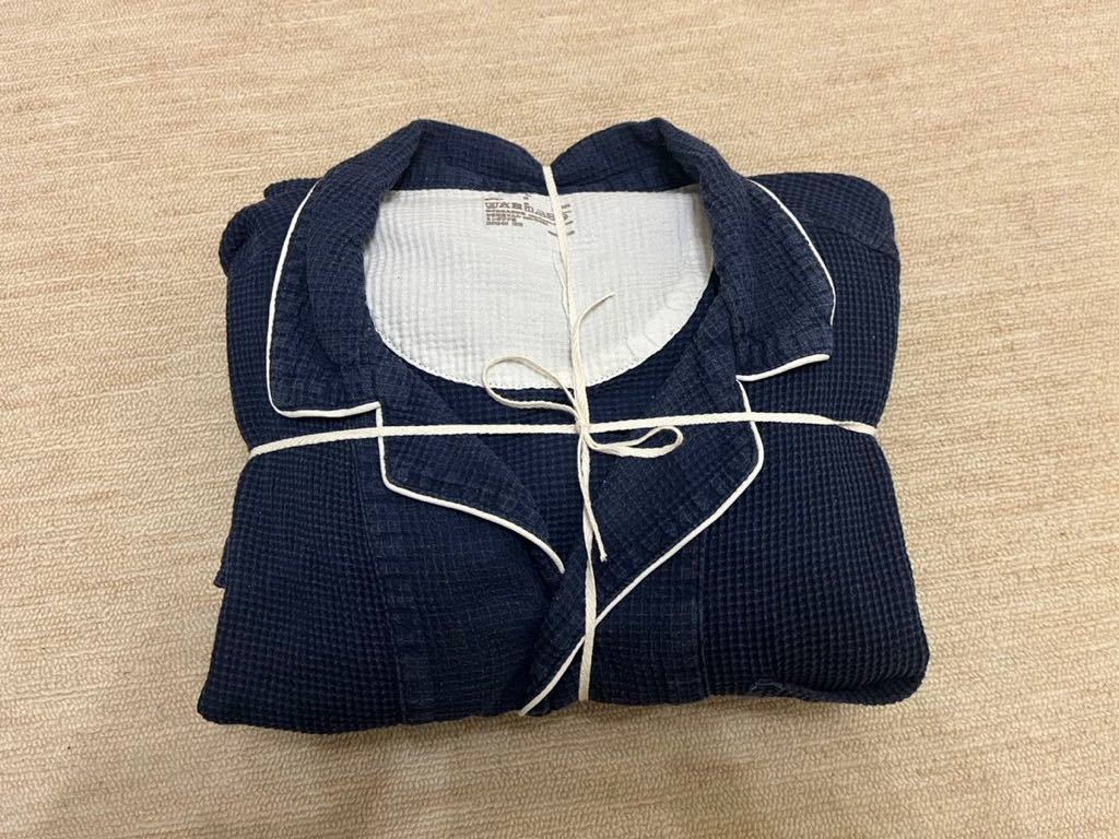  Muji Ryohin короткий рукав пижама мужской L размер темно-синий 