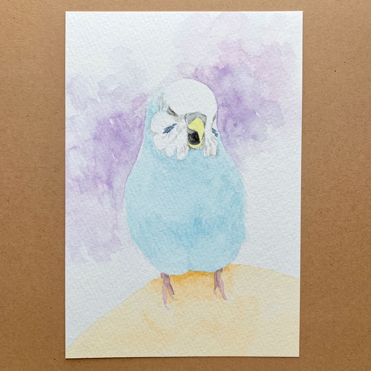 セキセイインコ 水彩画 イラスト