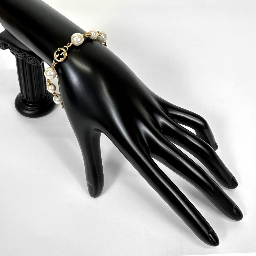 ☆現行品・極美品☆グッチ GUCCI ブレスレット インターロッキング