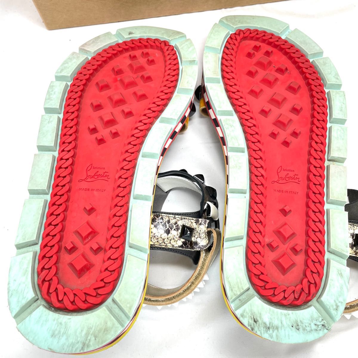 希少 Christian Louboutin ルブタン サンダル 28cm 本革 レザー