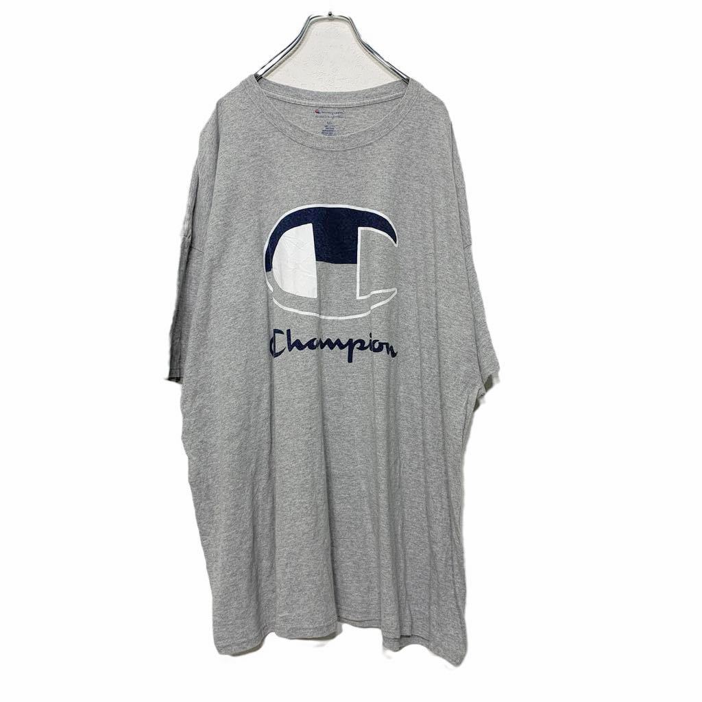 Champion 半袖 プリントTシャツ 4XLサイズ ビッグサイズ チャンピオン スポーツ グレー 古着卸 アメリカ仕入れ a406-5856_画像1