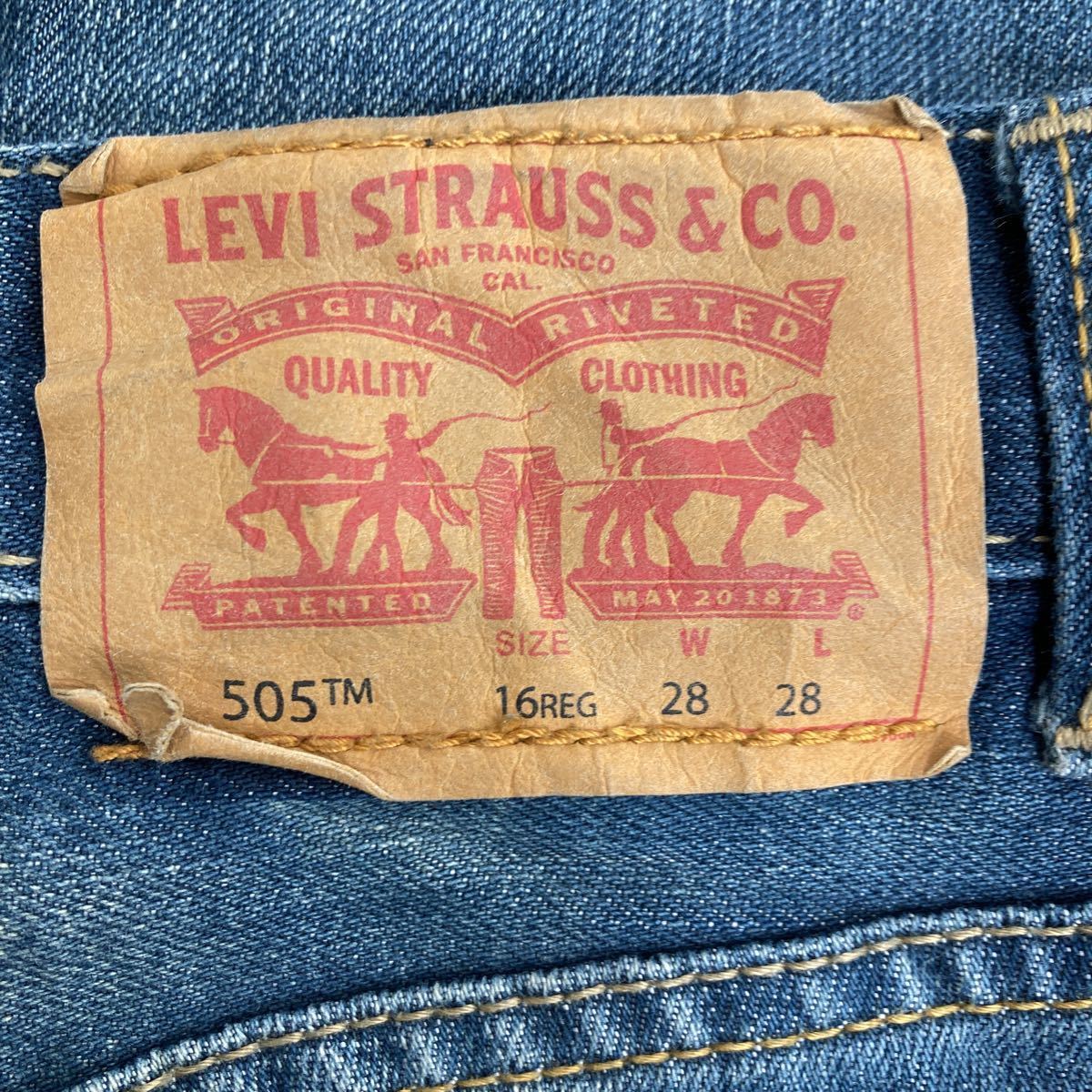 Levi's 505 デニムパンツ W28 リーバイス ウィメンズ インディゴ 古着卸 アメリカ仕入 2305-272_画像7