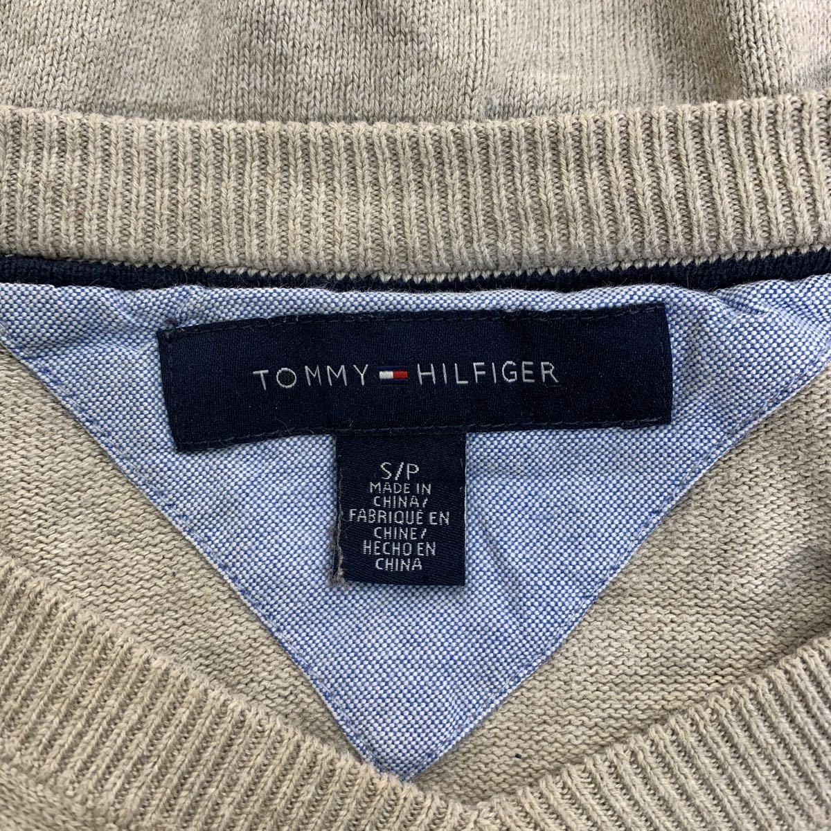 TOMMY HILFIGER コットンニット セーター S グレージュ トミーヒルフィガー 古着卸 アメリカ仕入れ a405-5276_画像9