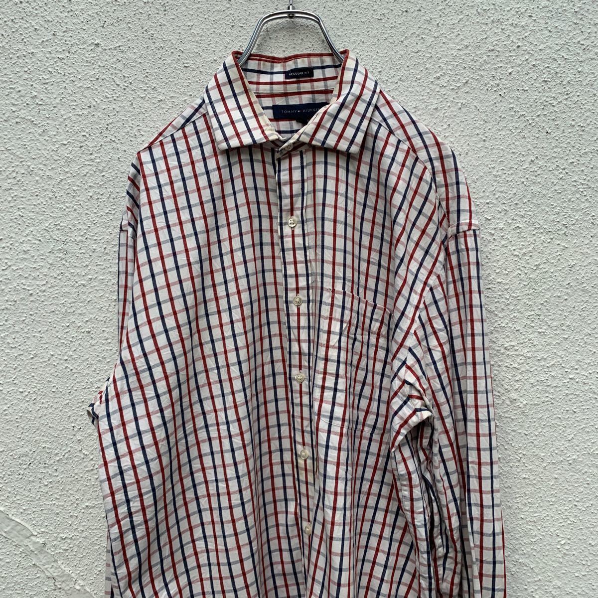 TOMMY HILFIGER 長袖 チェックシャツ 15 1/2 Mサイズ トミーヒルフィガー 古着卸 アメリカ仕入れ a409-5122_画像2