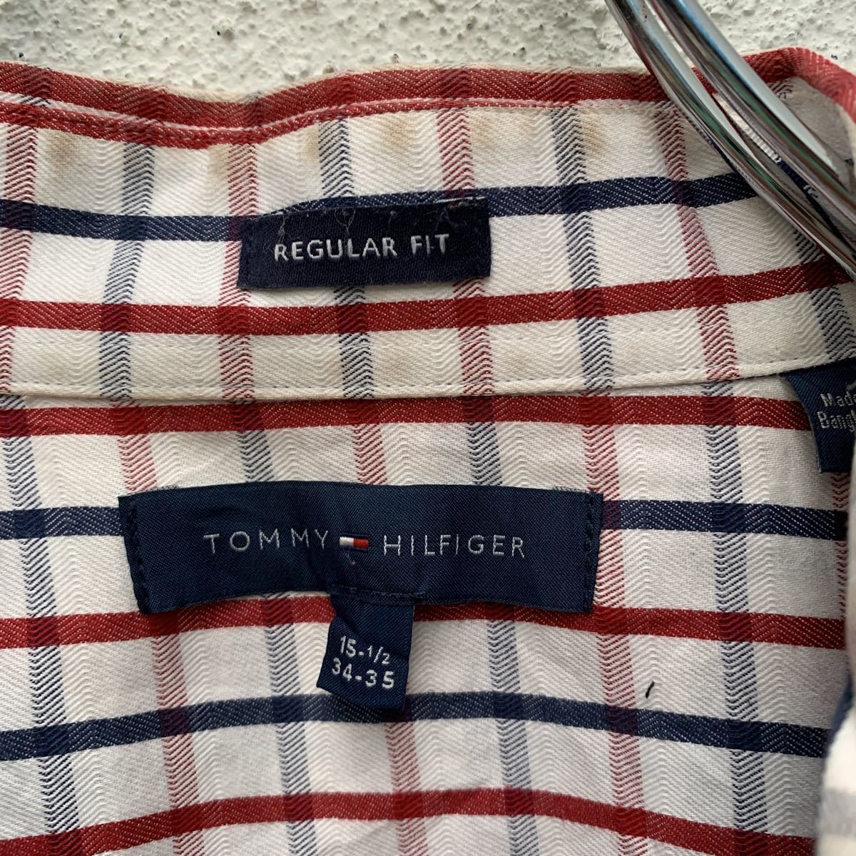 TOMMY HILFIGER 長袖 チェックシャツ 15 1/2 Mサイズ トミーヒルフィガー 古着卸 アメリカ仕入れ a409-5122_画像7