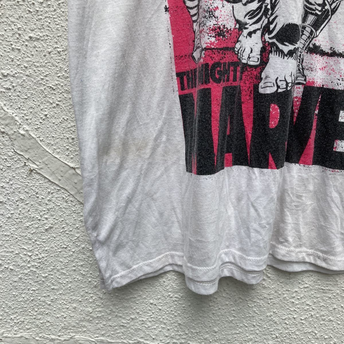 MARVEL 半袖 プリント Tシャツ L ホワイト ブラック ピンク マーベル キャラクター 古着卸 アメリカ仕入 a505-5811_画像4