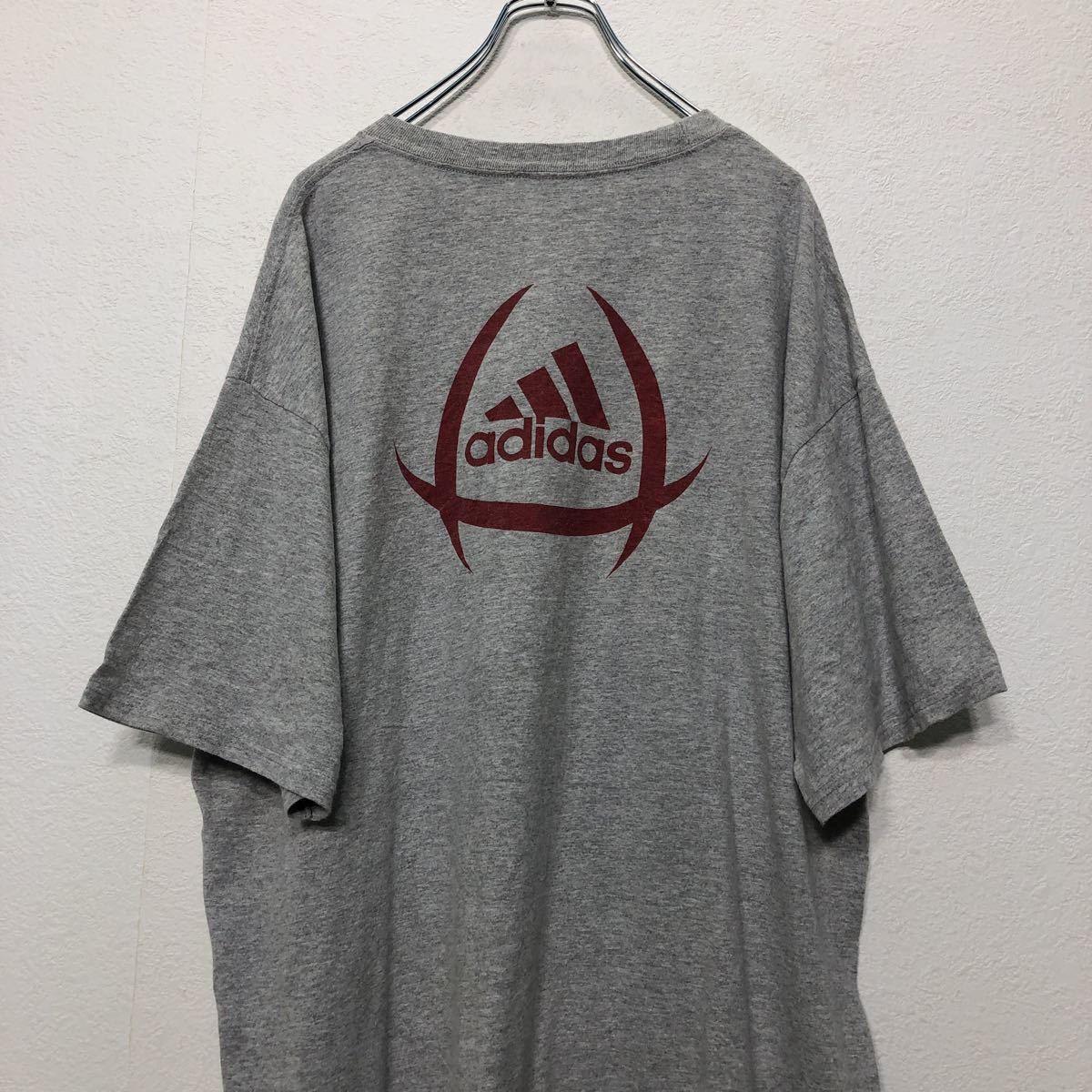 adidas 半袖 プリントTシャツ XLサイズ位 ビッグサイズ アディダス スポーツ 灰色 グレー 古着卸 アメリカ仕入れ a406-5561_画像5